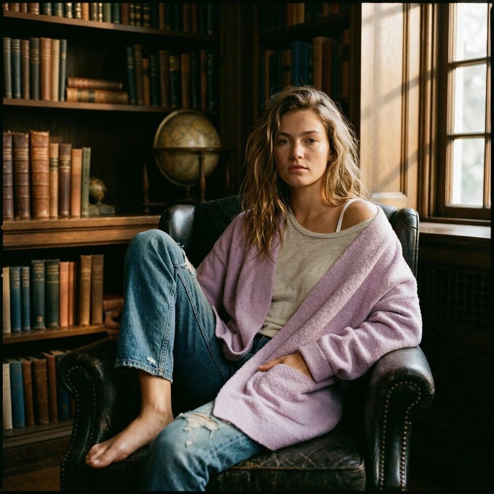 Blue Rain Francesca's Women M Cardigan Lilac Acrylic Fleece Layering Essential